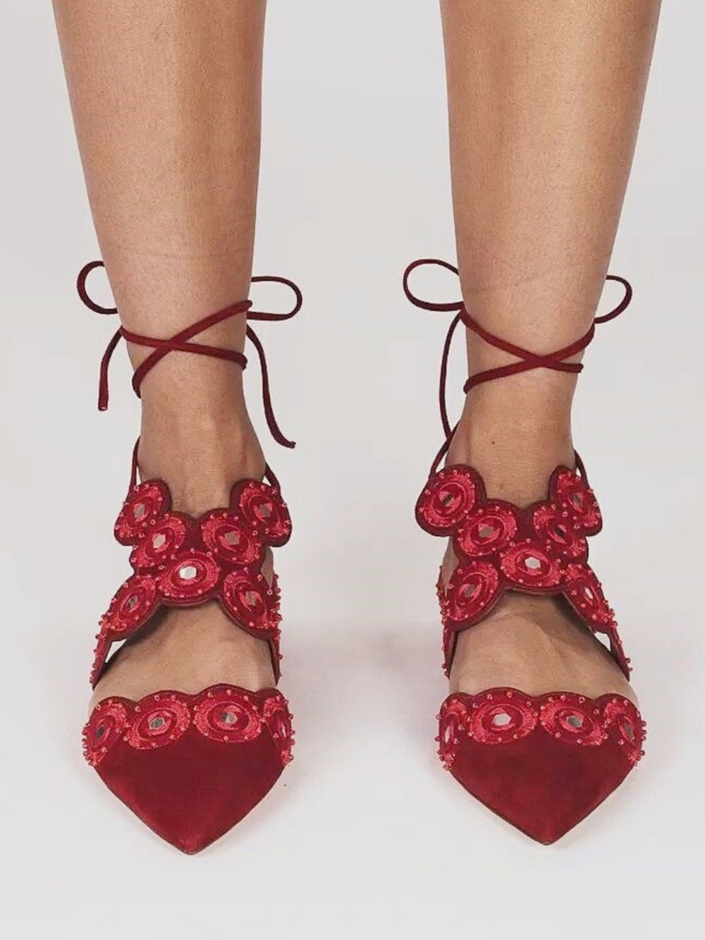 Tory Burch Yasmin d'Orsay Flats in Redwood Size 9